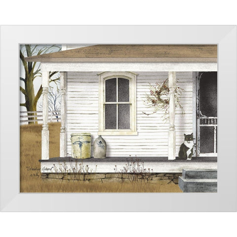 Standing Guard White Modern Wood Framed Art Print by Jacobs, Billy