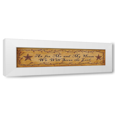 As for Me White Modern Wood Framed Art Print by Jacobs, Billy