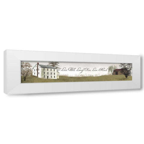 Live Well      White Modern Wood Framed Art Print by Jacobs, Billy