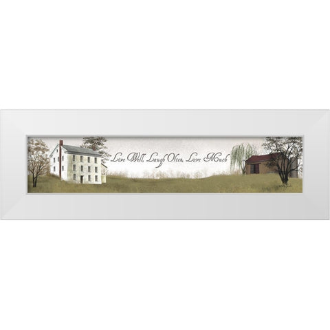 Live Well      White Modern Wood Framed Art Print by Jacobs, Billy