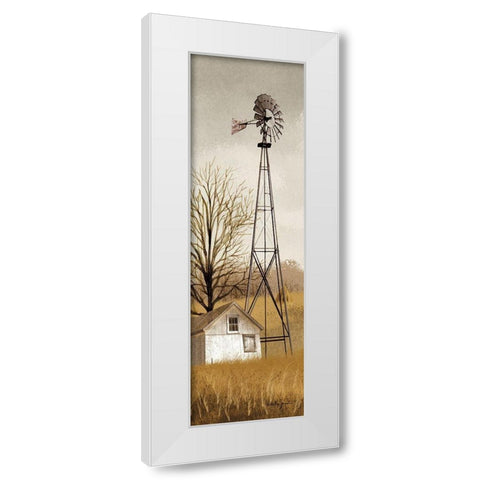 Windmill White Modern Wood Framed Art Print by Jacobs, Billy