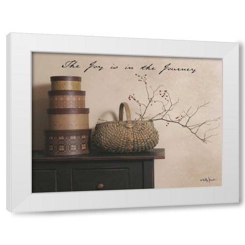 Joy is the Journey  White Modern Wood Framed Art Print by Jacobs, Billy