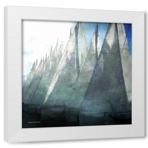 Sailboat Marina II White Modern Wood Framed Art Print by Bluebird Barn