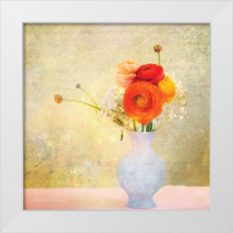 Love Me Tender Bouquet White Modern Wood Framed Art Print by Bluebird Barn