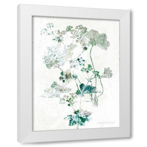 Geranium Botanical  White Modern Wood Framed Art Print by Bluebird Barn