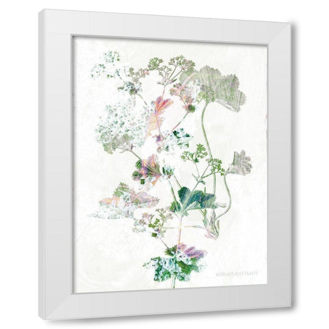 Boho Geranium Botanical    White Modern Wood Framed Art Print by Bluebird Barn