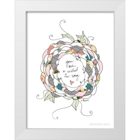 Whimsical Wish Quote      White Modern Wood Framed Art Print by Bluebird Barn