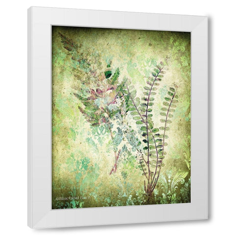 Organic Greenery in Damask I   White Modern Wood Framed Art Print by Bluebird Barn