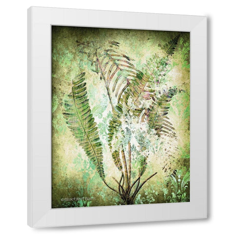 Organic Greenery in Damask II   White Modern Wood Framed Art Print by Bluebird Barn