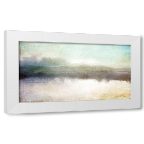 Soft Lake Landscape White Modern Wood Framed Art Print by Bluebird Barn