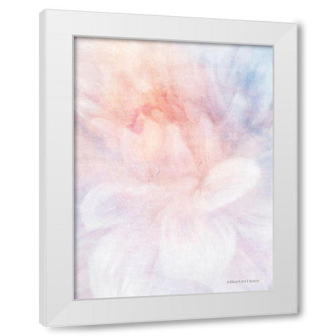 Soft Dahlia Pastel Peach Lilac White Modern Wood Framed Art Print by Bluebird Barn