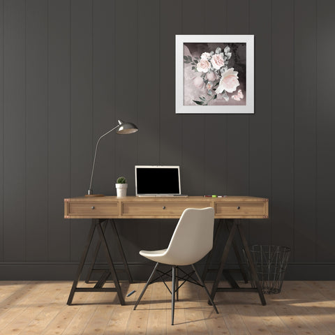 Noir Roses IV White Modern Wood Framed Art Print by Bluebird Barn