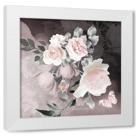 Noir Roses IV White Modern Wood Framed Art Print by Bluebird Barn