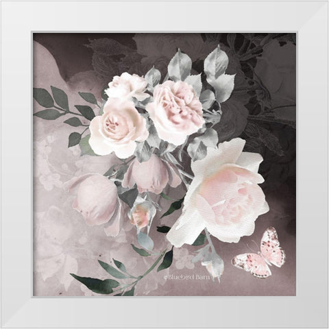 Noir Roses IV White Modern Wood Framed Art Print by Bluebird Barn