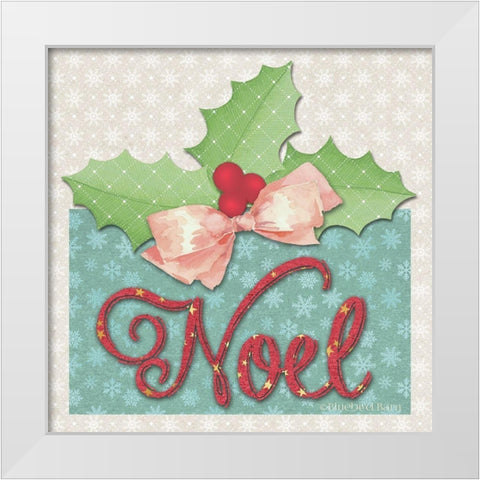 Noel    White Modern Wood Framed Art Print by Bluebird Barn
