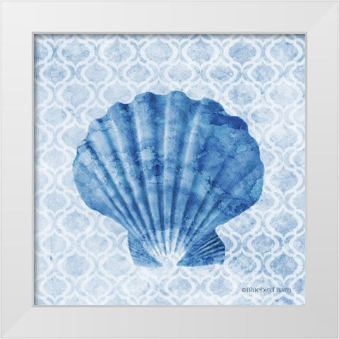 Seashell I White Modern Wood Framed Art Print by Bluebird Barn