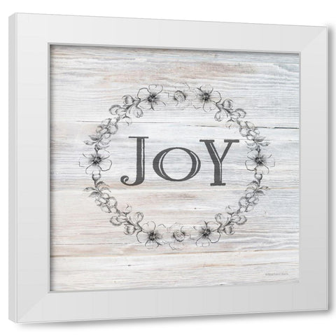 Joy     White Modern Wood Framed Art Print by Bluebird Barn