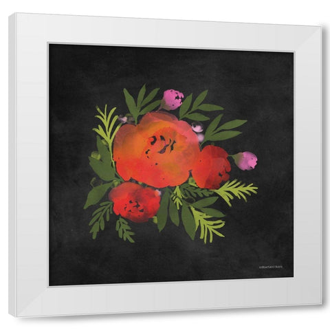Red Flower White Modern Wood Framed Art Print by Bluebird Barn