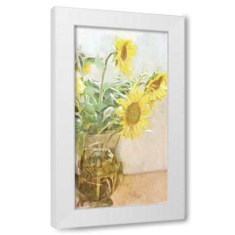 Sunflower    White Modern Wood Framed Art Print by Bluebird Barn