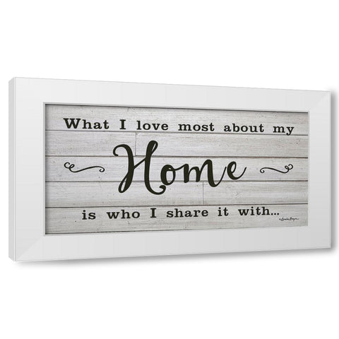 My Home White Modern Wood Framed Art Print by Boyer, Susie