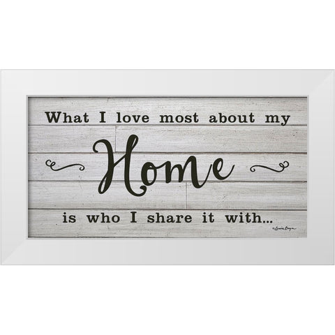 My Home White Modern Wood Framed Art Print by Boyer, Susie
