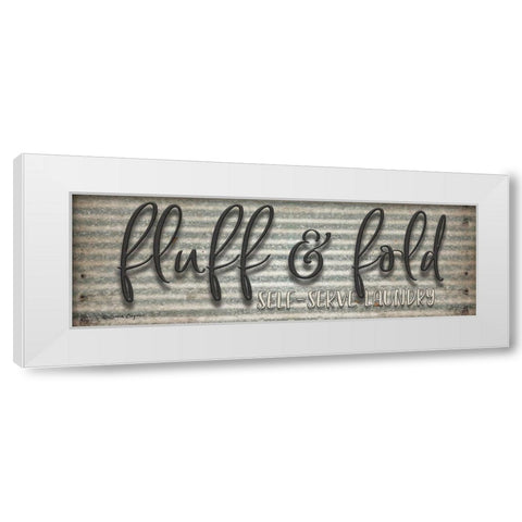 Fluff and Fold White Modern Wood Framed Art Print by Boyer, Susie