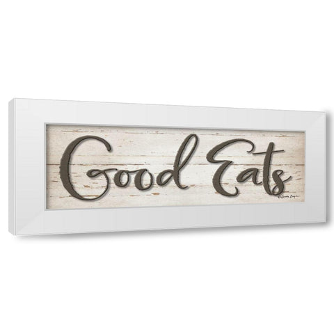 Good Eats White Modern Wood Framed Art Print by Boyer, Susie