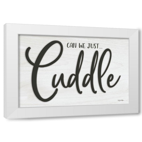 Cuddle White Modern Wood Framed Art Print by Boyer, Susie