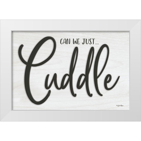 Cuddle White Modern Wood Framed Art Print by Boyer, Susie