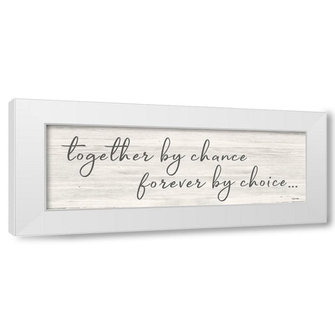 Together by Chance     White Modern Wood Framed Art Print by Boyer, Susie