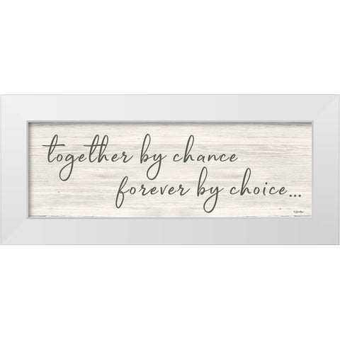 Together by Chance     White Modern Wood Framed Art Print by Boyer, Susie