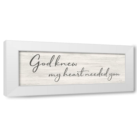 God Knew White Modern Wood Framed Art Print by Boyer, Susie