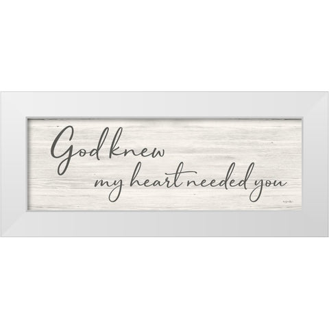 God Knew White Modern Wood Framed Art Print by Boyer, Susie