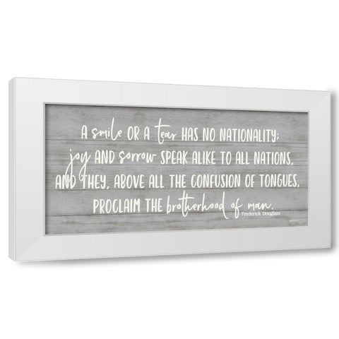 A Smile or a Tear White Modern Wood Framed Art Print by Boyer, Susie