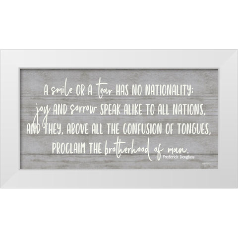 A Smile or a Tear White Modern Wood Framed Art Print by Boyer, Susie