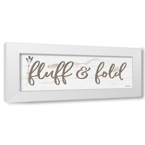 Fluff And Fold White Modern Wood Framed Art Print by Boyer, Susie