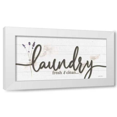 Laundry Fresh And Clean White Modern Wood Framed Art Print by Boyer, Susie
