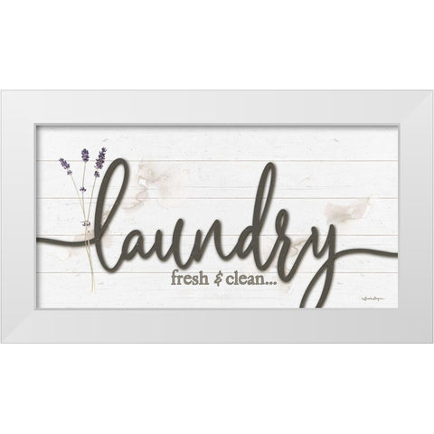 Laundry Fresh And Clean White Modern Wood Framed Art Print by Boyer, Susie
