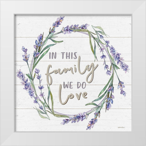In This Family White Modern Wood Framed Art Print by Boyer, Susie