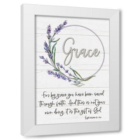 Grace White Modern Wood Framed Art Print by Boyer, Susie