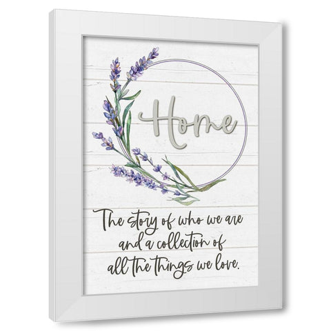 Home White Modern Wood Framed Art Print by Boyer, Susie