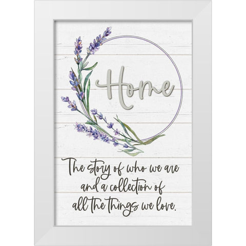 Home White Modern Wood Framed Art Print by Boyer, Susie
