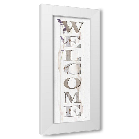 Welcome White Modern Wood Framed Art Print by Boyer, Susie