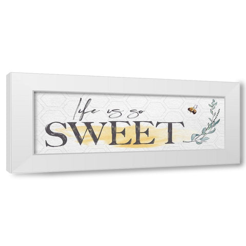 Life is So Sweet White Modern Wood Framed Art Print by Boyer, Susie