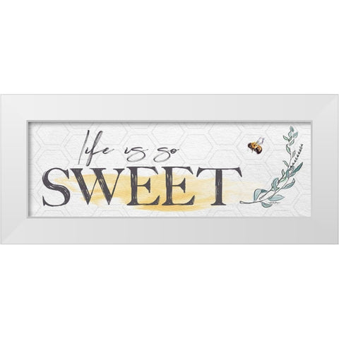 Life is So Sweet White Modern Wood Framed Art Print by Boyer, Susie