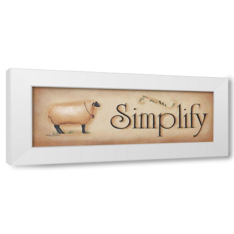 Simplify White Modern Wood Framed Art Print by Britton, Pam