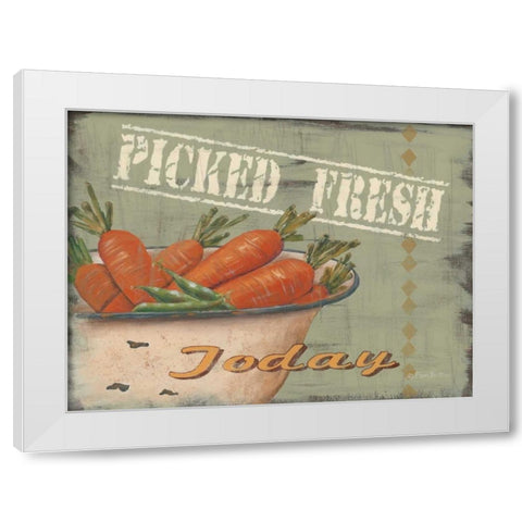 Picked Fresh White Modern Wood Framed Art Print by Britton, Pam