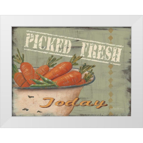 Picked Fresh White Modern Wood Framed Art Print by Britton, Pam