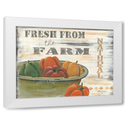 Fresh from the Farm White Modern Wood Framed Art Print by Britton, Pam