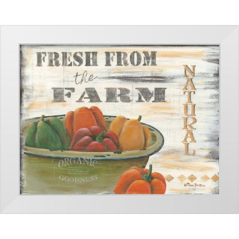 Fresh from the Farm White Modern Wood Framed Art Print by Britton, Pam